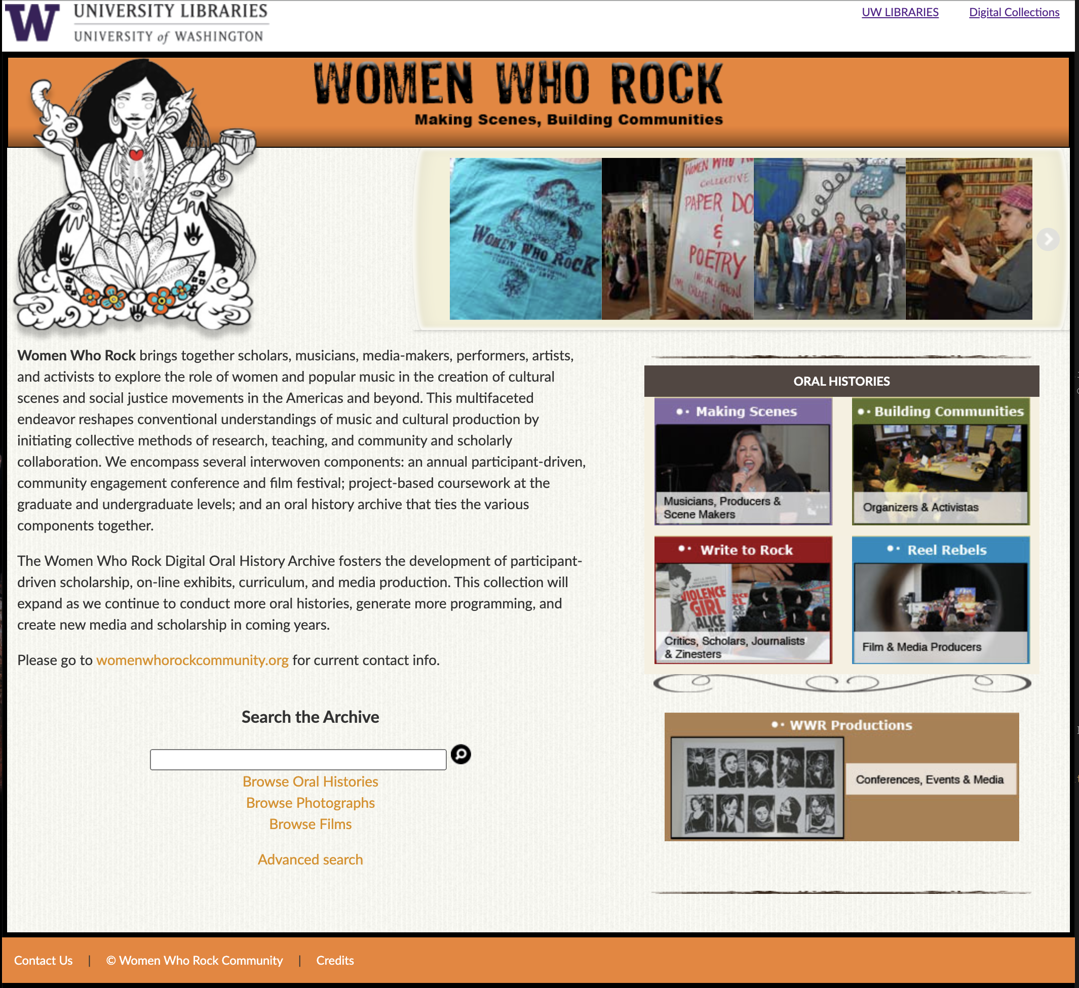Women Who Rock homepage